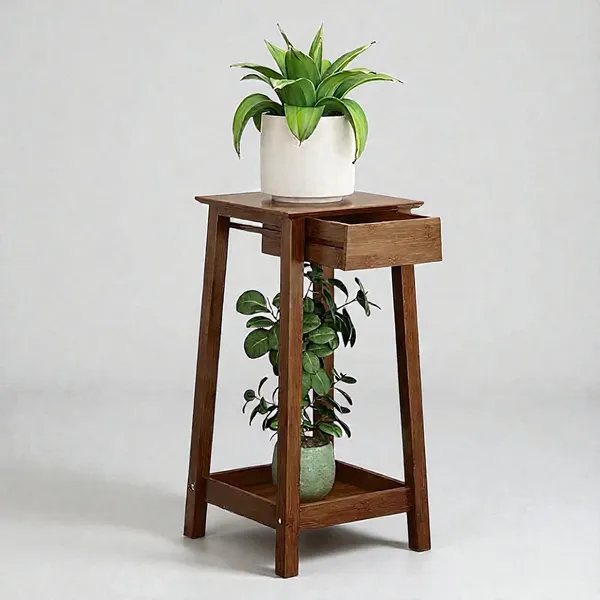 Wood_Brown_Modern_Storage_Stool_With_Drawer_And_Shelf