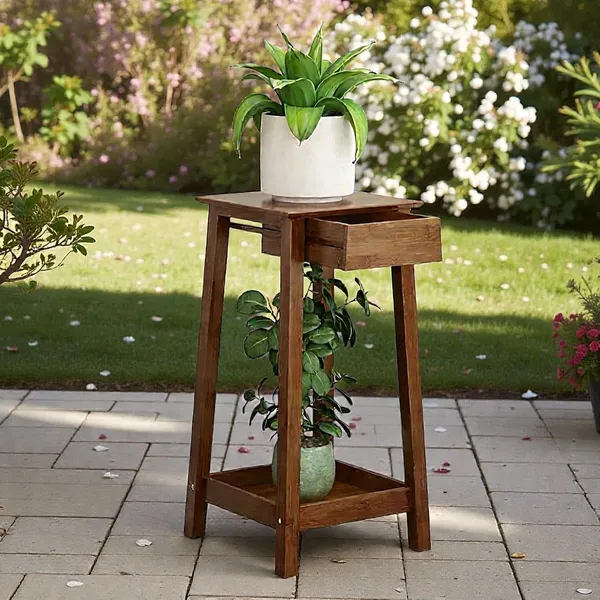 Wood_Brown_Modern_Storage_Stool_With_Drawer_And_Shelf