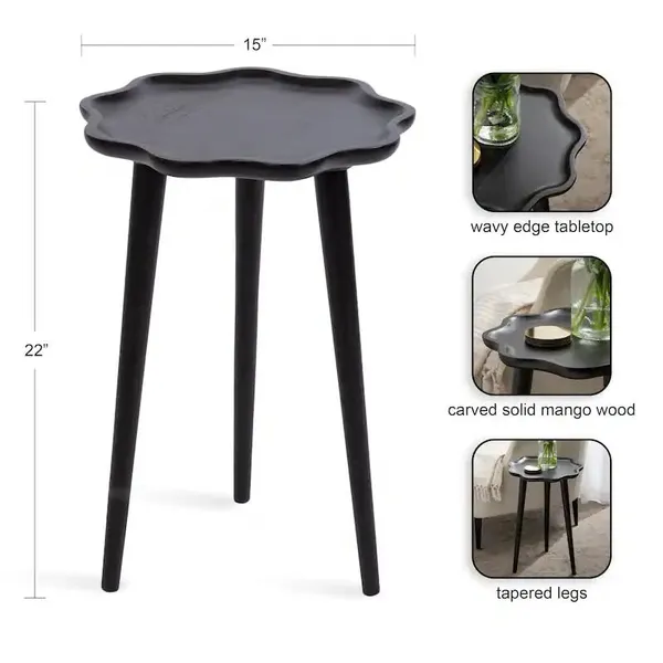Wood_And_Mdf_Modern_Black_Foldable_Side_Table