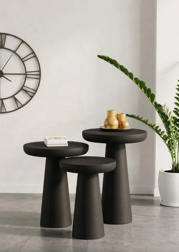 Wood_Modern_Mushroom_Side_Table_Set_Black