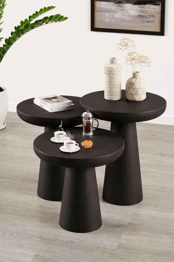 Wood_Modern_Mushroom_Side_Table_Set_Black