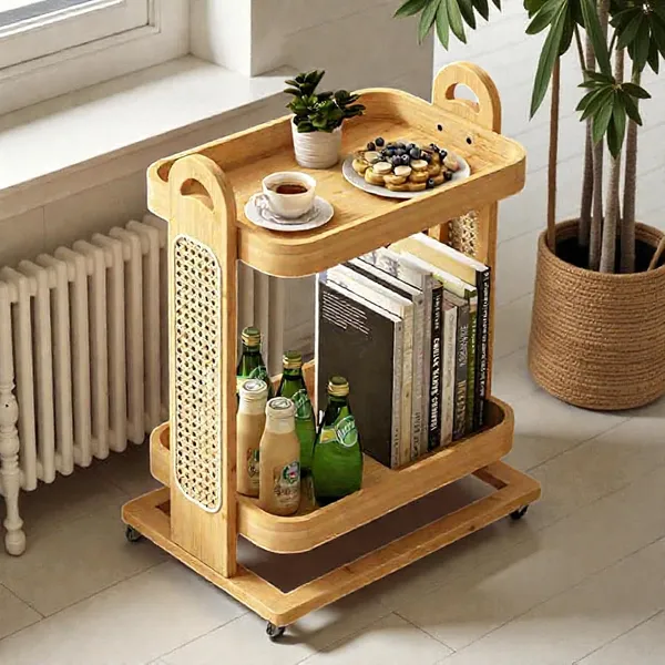 Wood_And_Cane_Rustic_Brown_Multi-Level_Bar_Serving_Cart