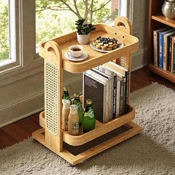 Wood_And_Cane_Rustic_Brown_Multi-Level_Bar_Serving_Cart
