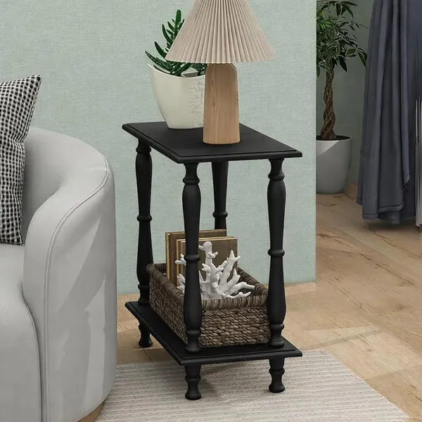 Wood_And_Mdf_Black_Foldable_Coffee_Table_With_Storage_Shelves