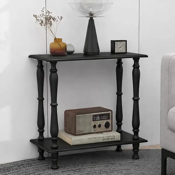 Wood_And_Mdf_Black_Foldable_Coffee_Table_With_Storage_Shelves