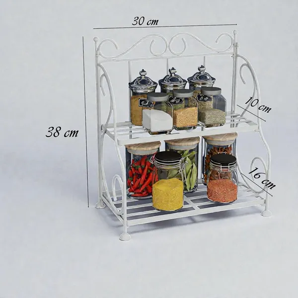 Iron_Modern_Black_Two_Tier_Spice_Rack