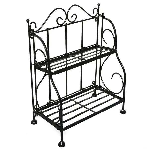 Iron_Modern_Black_Two_Tier_Spice_Rack