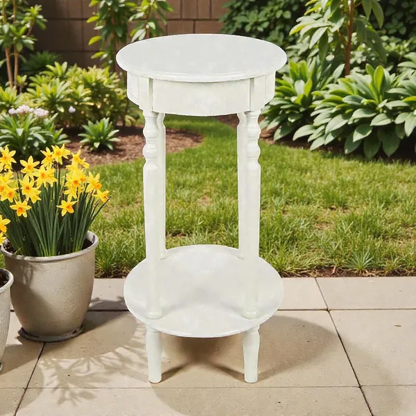 Wood_White_Foldable_Round_Side_Table