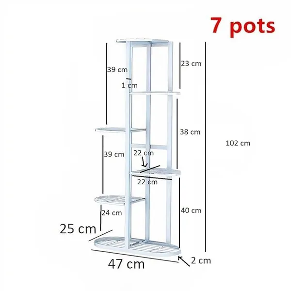 Iron_Modern_White_Multi-Tier_Plant_Stand