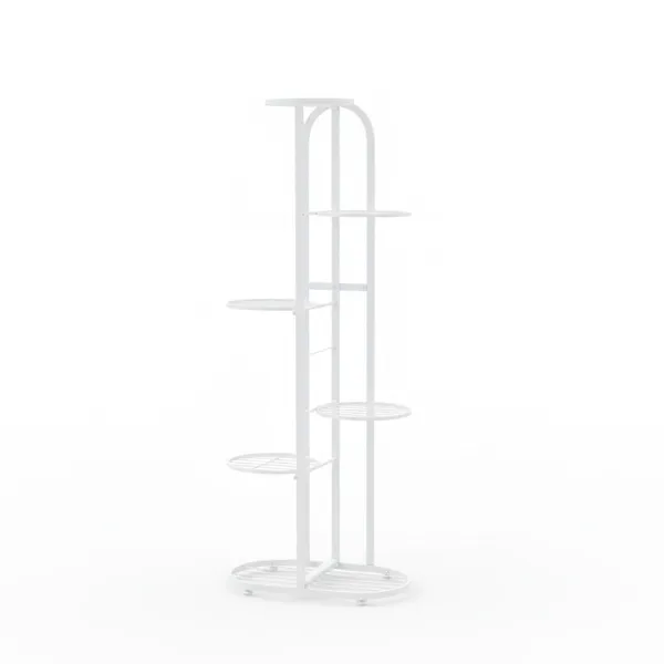 Iron_Modern_White_Multi-Tier_Plant_Stand