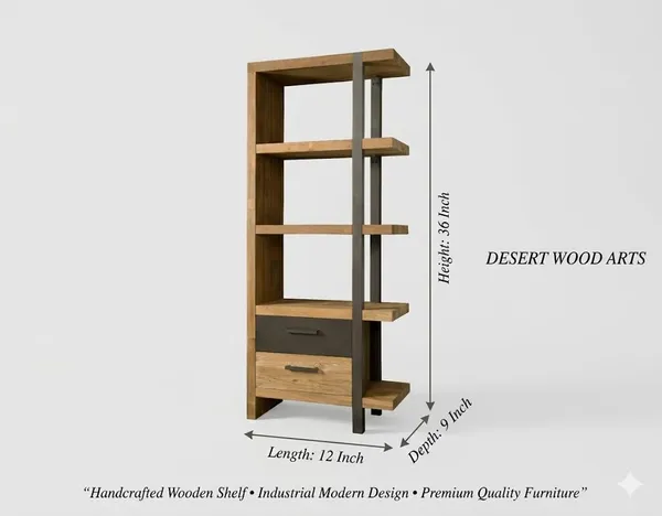 Wood_And_Iron_Natural_Brown_Decorative_Wall_Shelf