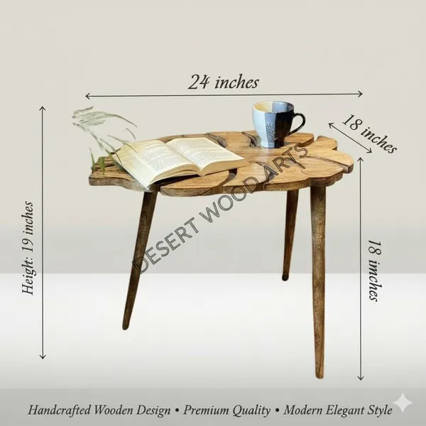 Mango_Wood_Natural_Leaf_Shape_Coffee_Table