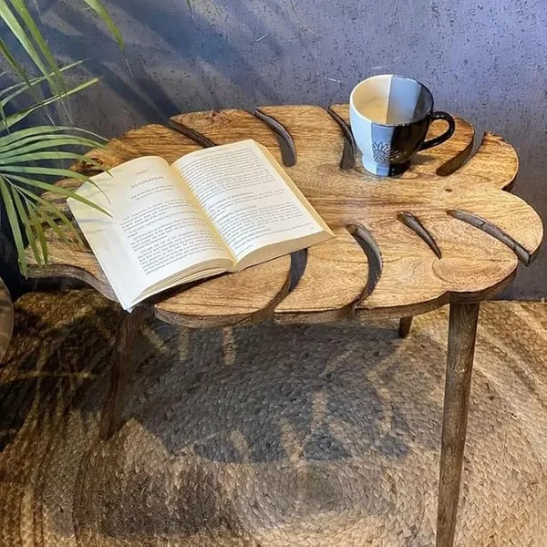 Mango_Wood_Natural_Leaf_Shape_Coffee_Table
