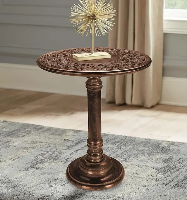 Mango_Wood_Modern_Brown_Round_Coffee_Table