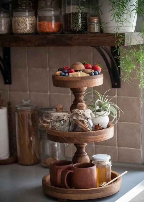 Mango_Wood_Rustic_Three_Tier_Foldable_Cake_Stand