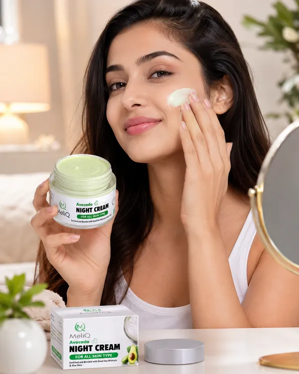 Meliq_Avocado_Night_Brightening_Face_Cream_with_24k_Gold_Scrub_Facewash_For_Dark_Spots_and_Pigmentation_Treatment,_Sulphate-Free_(Night_cream-2_+_facewash-1)