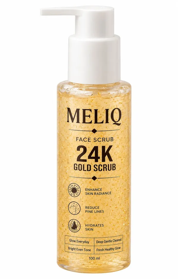 Meliq_24K_Gold_Glowing_Scrub_Facewash_–_Deep_Cleansing_&_Brightening_|_Exfoliating_&_Hydrating_|_Anti-Aging_&_Glow_Boosting