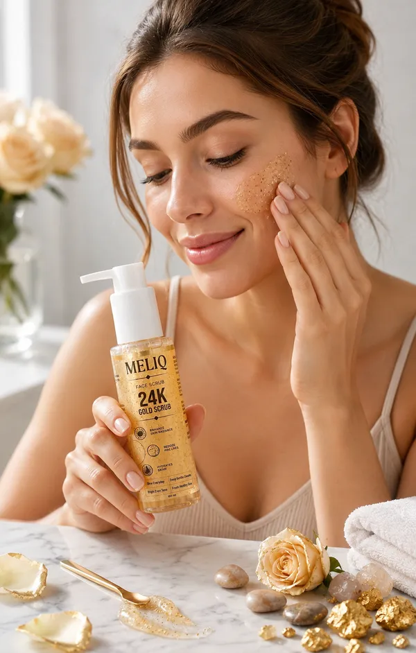 Meliq_10%_Niacinamide_Serum_with_Zinc_–_Reduces_Acne_Marks,_Controls_Oil_&_Minimizes_Pores_With_Gold_Scrub_Facewash_|_Vitamin_B3_for_Blemish-Free,_Clear_Skin