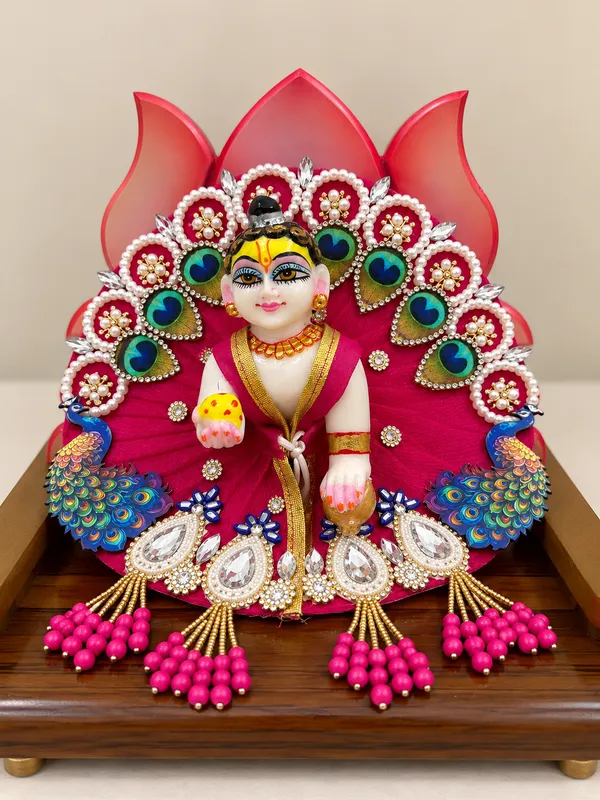 Multi_colour_morr_design_poshak_for_laddu_gopal_ji
