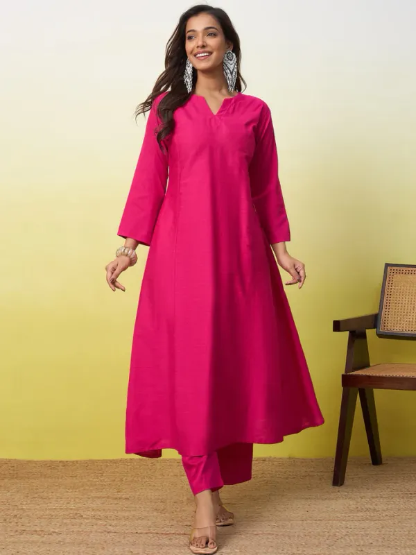 Pink_Cotton_Straight_Kurta_Pant_Set_For_Women