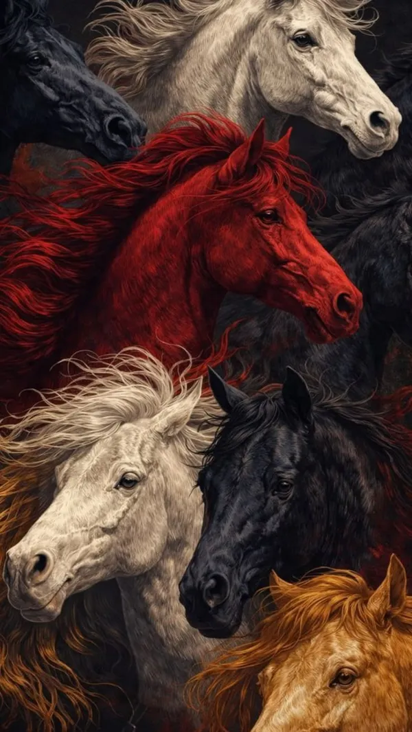 Multicolour_Galloping_Horse_Portrait_Wall_Art