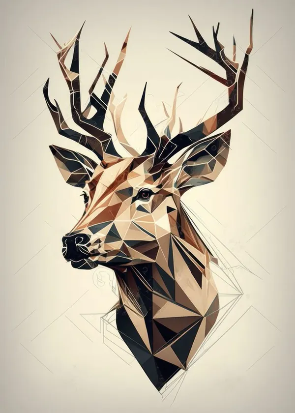 Geometric_Deer_Wall_Art_Print