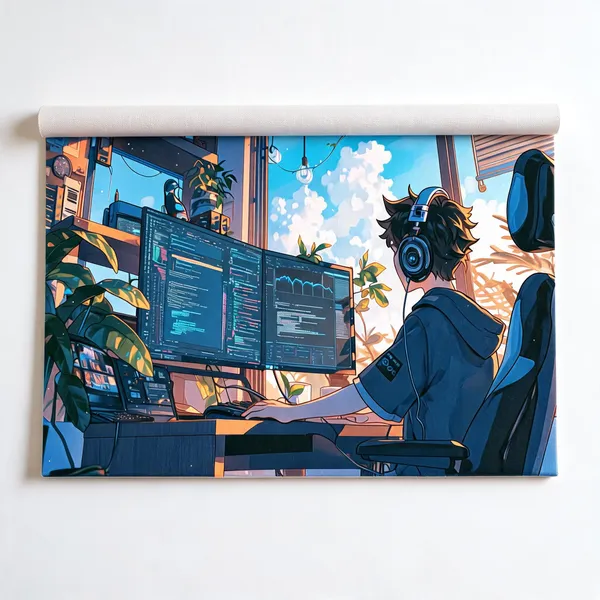 Anime_Gamer_Coding_Wall_Art_Print