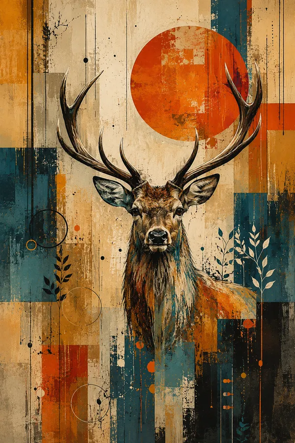 Abstract_Geometric_Deer_Wall_Art_Print