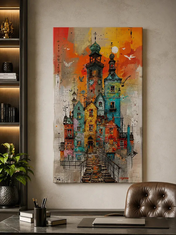 Abstract_Urban_Cityscape_Illustrated_Wall_Art_Print