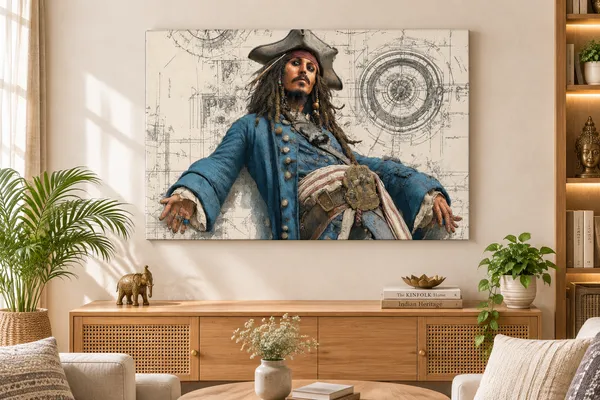 Blue_Steampunk_Pirate_Blueprint_Wall_Art