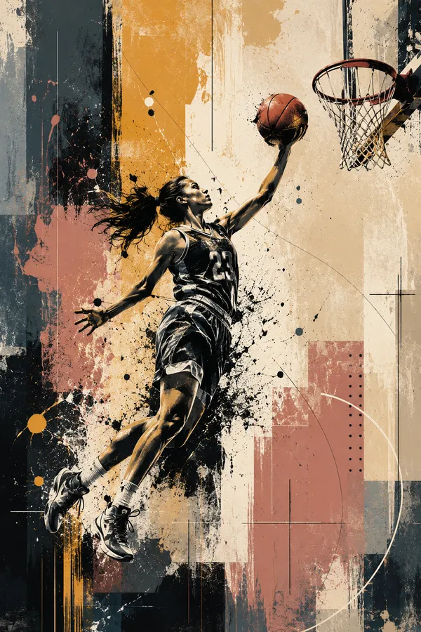 Basketball_Action_Abstract_Wall_Art