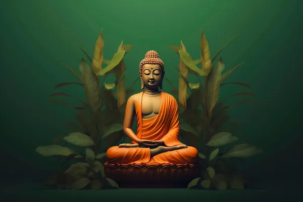 Buddha_Meditation_Green_Forest_Wall_Art