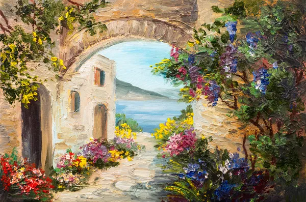 Mediterranean_Floral_Archway_Landscape_Wall_Art