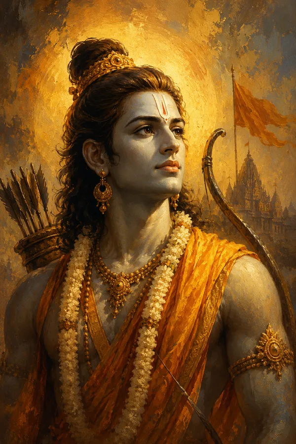 Traditional_Bow-Wielding_Portrait_Wall_Art