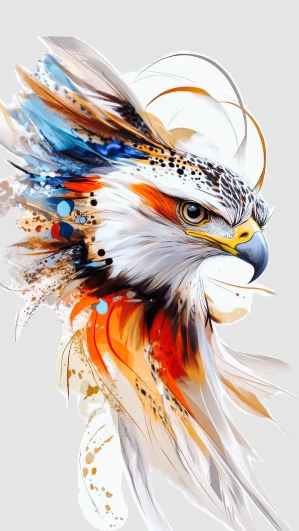 Abstract_Multicolour_Eagle_Wall_Art_Print