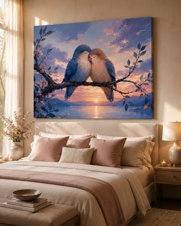 Romantic_Bird_Sunset_Wall_Art