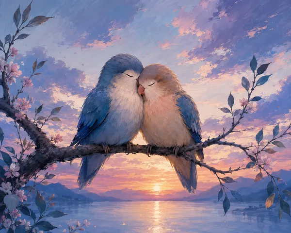 Romantic_Bird_Sunset_Wall_Art