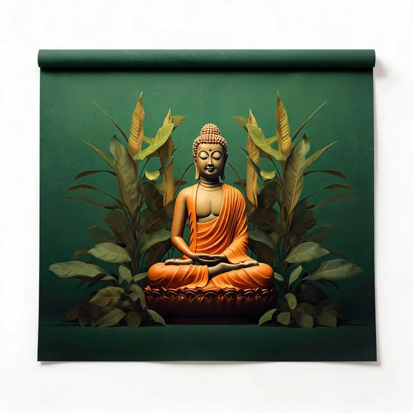 Buddha_Meditation_Green_Forest_Wall_Art