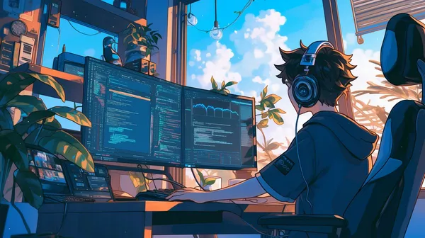 Anime_Gamer_Coding_Wall_Art_Print