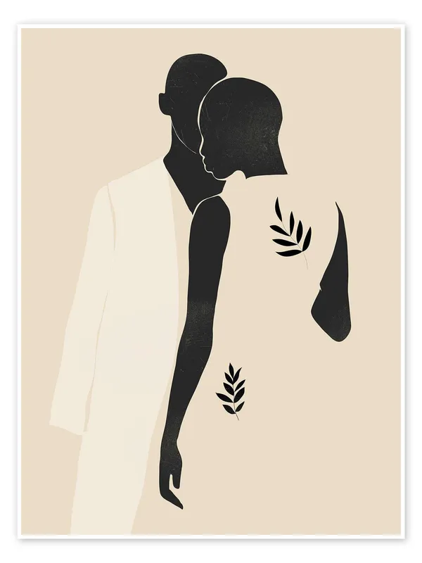 Abstract_Couple_Silhouette_Framed_Wall_Art