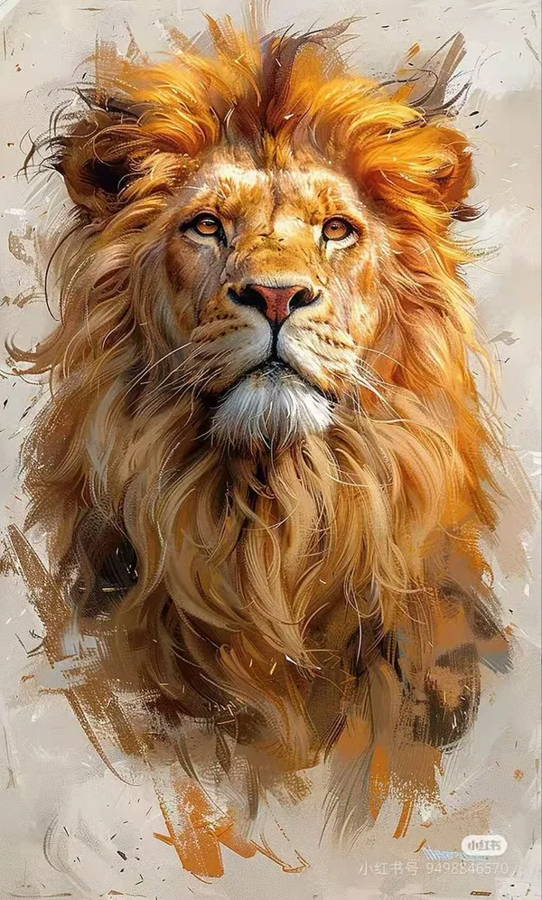 Lion_Portrait_Brushstroke_Wall_Art