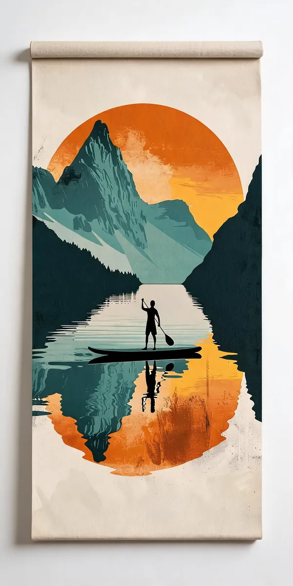 Mountain_Lake_Paddleboarder_Landscape_Wall_Art_Print