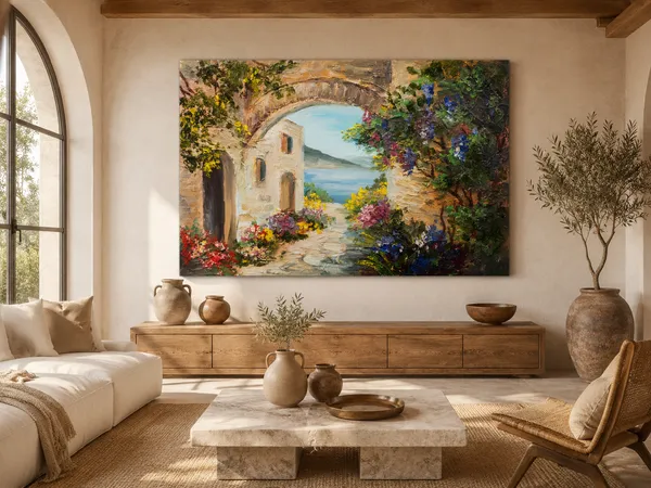 Mediterranean_Floral_Archway_Landscape_Wall_Art