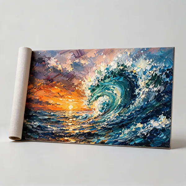 Textured_Ocean_Sunset_Seascape_Wall_Art