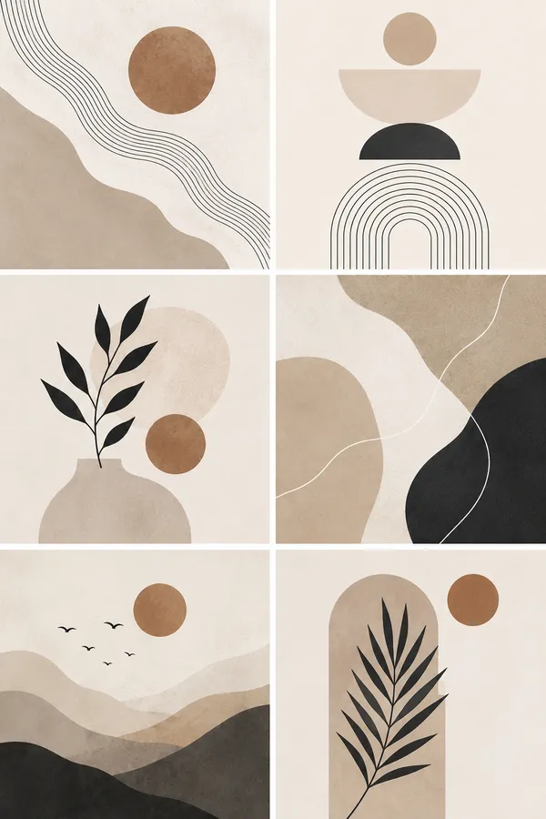 Abstract_Botanical_Geometric_Wall_Art_Print_Set