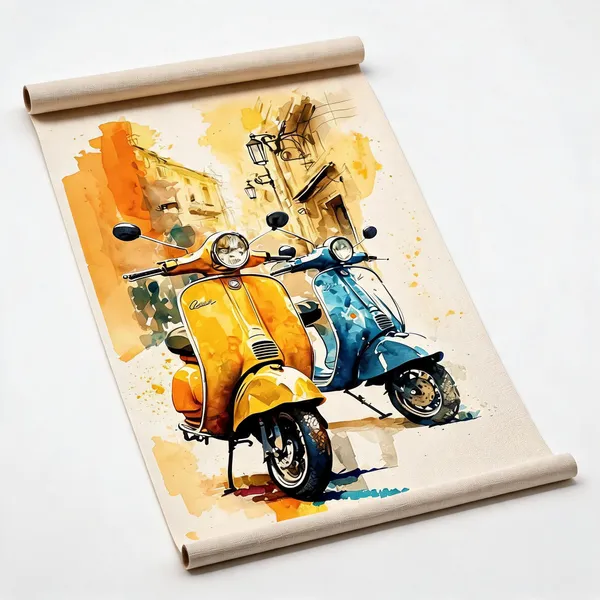 Watercolor_Scooter_Illustration_Wall_Art