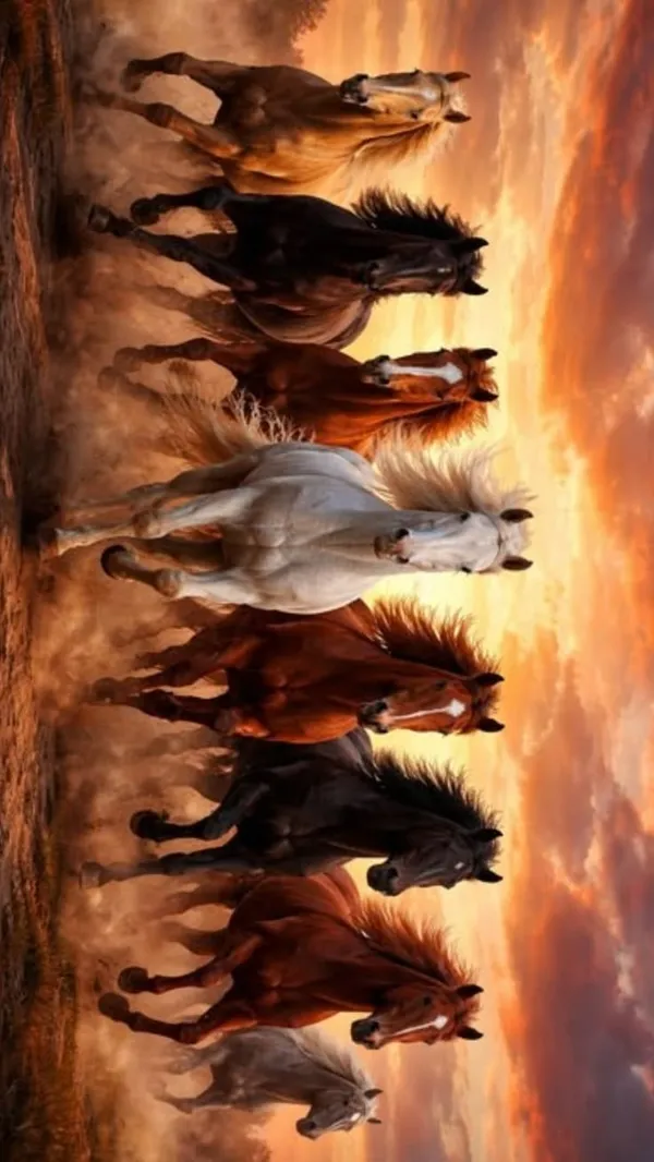 Sunset_Horse_Herd_Scenic_Wall_Art