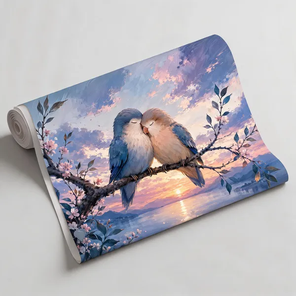 Romantic_Bird_Sunset_Wall_Art