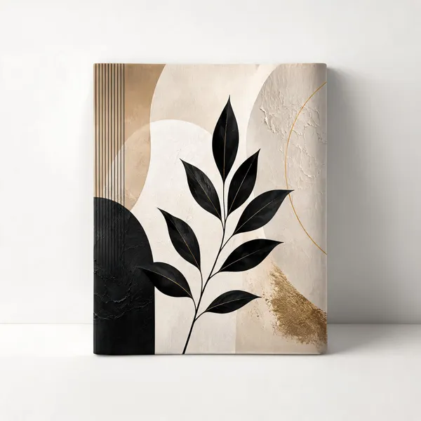 Abstract_Botanical_Black_Leaf_Wall_Art