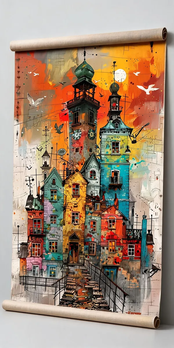 Abstract_Urban_Cityscape_Illustrated_Wall_Art_Print
